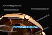 Rolex Day-Date Asia/Swiss ETA 2836 Automatic Yellow Gold Case with White Dial and Yellow Gold Bracelet - (BP)