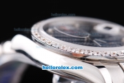 Rolex Datejust Oyster Perpetual with Diamond Bezel,Blue Diamond Crested Dial and Diamond Marking