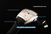 Franck Muller Platinum Rotor Swiss ETA 2824 Automatic Movement Steel Case with White Dial and White Arabic Numerals