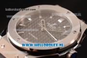 Hublot Classic Fusion 9015 Auto Steel Case with Black Dial and Black Leather Strap Stick Markers