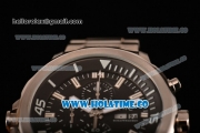 IWC Aquatimer Chronograph Miyota Quartz Full Steel with Black Dial and Stick Markers