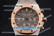 Audemars Piguet Royal Oak Miyota Quartz Two Tone Case/Bracelet with Grey Dial and Stick Markers