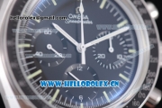 Omega Speedmaster Moonwatch Copy Venus 75 Manual Winding Steel Case with Black Dial Stick Markers and White Hands (EF)