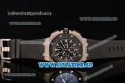 Audemars Piguet Royal Oak Offshore Chrono Miyota Quartz Steel Case with PVD Bezel Black Dial and White Stick Markers (EF)