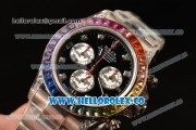 Rolex Daytona Rainbow 316L Steel Case With Clone Rolex 4130 1:1 Clone 116509 EF