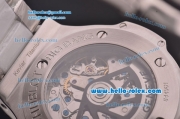 Hublot Big Bang Chrono Swiss Valjoux 7750 Automatic Ceramic Bezel with White Dial and Ceramic Strap