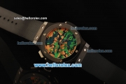 Hublot Big Bang Chronograph Swiss Valjoux 7750 Automatic Movement PVD Case with Ceramic Bezel and Black Rubber Strap