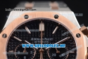 Audemars Piguet Royal Oak Miyota Quartz Two Tone Case/Bracelet with Black Dial and Stick Markers