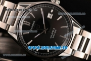 Tag Heuer Carrera Calibre 5 Automatic Swiss ETA 2824 Automatic Full Steel with Black Dial and Stick Markers