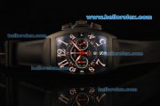 Franck Muller Chronograph Quartz Movement PVD Case with Black Dial and Black Rubber Strap-7750 Coating Case