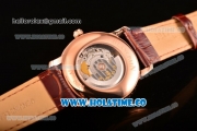 Blancpain Le Brassus Tourbillon Swiss ETA 2824 Automatic Rose Gold Case with Beige Dial and Brown Leather Strap