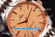 Omega De Ville Tresor Master Co-Axial Swiss ETA 2824 Automatic Two Tone with Orange Dial and Stick Markers