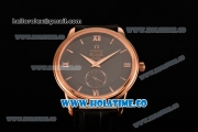 Omega De Ville Co-Axial Asia Automatic Rose Gold Case with Black Dial and Roman Numeral/Stick Markers