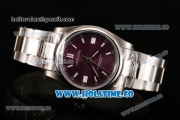 Rolex Air King Asia Automatic Full Steel with Purple Dial and White Stick Markers