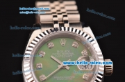 Rolex Datejust Lady 2813 Automatic Steel Case withStianless Steel Strap and Grey MOP Dial ETA Coating