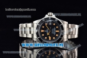 Rolex Submariner Vintage Tiffany & Co Asia 2813 Automatic Steel Case with Black Dial Orange Dots Markers and Steel Bracelet