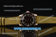 Rolex Milgauss Vintage Asia 2813 Automatic Steel Case with Dot Markers Black Dial and Green Nylon Strap