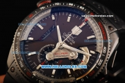 Tag Heuer Carrera Calibre 36 Swiss Valjoux 7750 Automatic Movement Titanium Case with Brown Dial and Black Rubber Strap