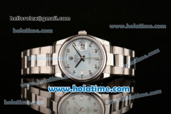 Rolex Day Date Swiss ETA 2836 Automatic Full Steel with Blue Dial and Diamond Markers