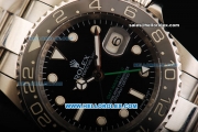 Rolex GMT Master II Swiss ETA 2836 Automatic Movement Full Steel with Black Dial - Ceramic Bezel