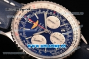 Breitling Navitimer 01 Chrono Swiss Valjoux 7750 Automatic Steel Case with Silver Stick Markers and Blue Dial - 1:1 Original (JF)