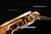Hublot Big Bang Swiss Valjoux 7750 Automatic Movement Rose Gold Case with Black Markers and Black Rubber Strap