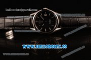 Tag Heuer Carrera Calibre 5 wiss ETA 2824 Automatic Steel Case with Black Dial Stick Markers and Black Leather Strap