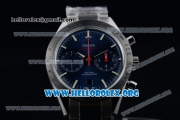 Omega Speedmaster'57 Chrono Clone Omega 9300 Automatic Steel Case with Blue Dial and Stainless Steel Bracelet (EF)