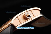 Richard Mille RM016 Rose Gold Case with Rose Gold Roman Markers and Black Leather Strap