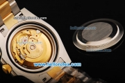 Rolex GMT Master II Swiss ETA 2836 Automatic Movement Steel Case with Diamond Bezel and Two Tone Strap