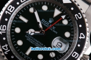 Rolex GMT-Master II Oyster Perpetual Automatic Green Dial with Black Bezel and White Round Bearl Marking-Red Minute Pointer and Small Calendar