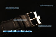 Vacheron Constantin Tourbillon Automatic Steel Case with Black Dial and Black Leather Strap