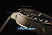 Ferrari Lap Time Chronograph Quartz Movement PVD Case with Black Dial and Black Rubber Strap