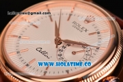 Rolex Cellini Date Asia Automatic Rose Gold Case with White Dial and Stick Markers (New)