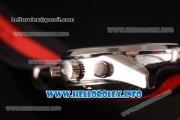 Tag Heuer Carrera Calibre 18 Miyota Quartz Steel Case with Black Dial Stick Markers and Red/Black Nylon Strap