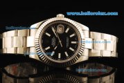 Rolex Datejust II Swiss ETA 2836 Automatic Movement Full Steel with Black Dial and White Stick Markers