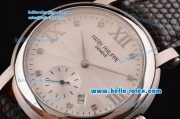 Patek Philippe Calatrava Swiss ETA 2836 Automatic Steel Case with White Dial and Diamond/Roman Numeral Markers