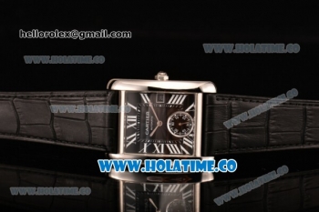 Cartier Tank MC Swiss ETA 2824 Automatic Steel Case with Black Dial and White Roman Numeral Markers