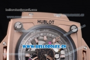 Hublot Masterpiece MP 08 Antikythera Sunmoon Asia 2813 Automatic Rose Gold Case Skeleton Dial and Army Green Leather Strap