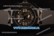 Hublot Classic Fusion Aerofusion Chronograph Orlinski Japanese Miyota OS20 Quartz PVD Case with Black Dial Stick Markers and Black Rubber Strap