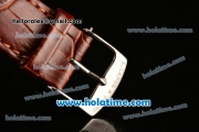A.Lange&Sohne Saxonia Miyota Quartz Steel Case with Silver Stick Markers and Brown Dial