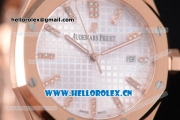 Audemars Piguet Royal Oak Clone AP Calibre 3120 Automatic Rose Gold Case/Bracelet with White Dial and Stick Markers (EF)