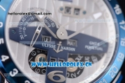 Ulysse Nardin Executive Dual Time & Big Date Asia ST25 Automatic Steel Case Silver Dial White Markers and Blue Rubber Strap