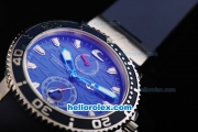 Ulysse Nardin Maxi Marine Automatic Movement Steel Case with Blue Dial and Blue Rubber Strap