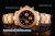 Rolex Daytona Chronograph Miyota Quartz Movement Full Rose Gold with Black Dial and Double Row Diamond Bezel - White Markers