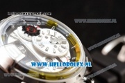 HYT H1 Titanium Clone HTY Cal.101 Manual Winding Steel Case with White Dial and Black Rubber Strap