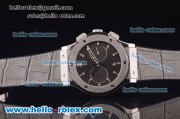 Hublot Classic Fusion Chronograph Swiss Valjoux 7750 Automatic Steel Case with Grey Dial and Black Rubber Strap