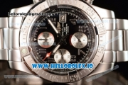 Breitling Super Avenger II 7705 Automatic Steel Case with Black Dial Arabic Numeral Markers and Steel Bracelet (GF)