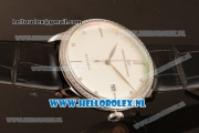 Girard Perregaux 1966 9015 Auto Steel Case with White Dial and Black Leather Strap