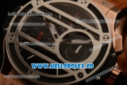 Hublot Big Bang Chukker Bang Limited Edition Chrono Swiss Valjoux 7750 Automatic Rose Gold Case with Black Dial and Brown Leather Strap - (YF)